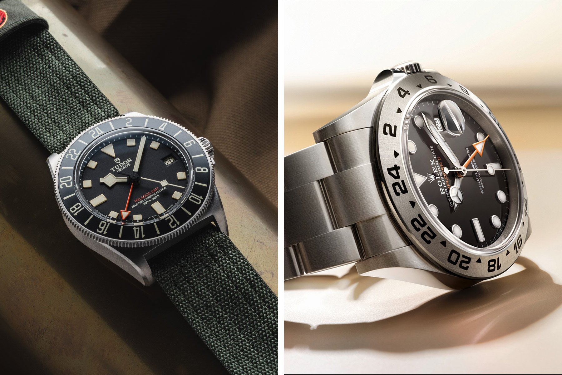 Lupta de dimineață de duminică Tudor Pelagos FXD GMT vs. Rolex Explorer II Ref. 226570