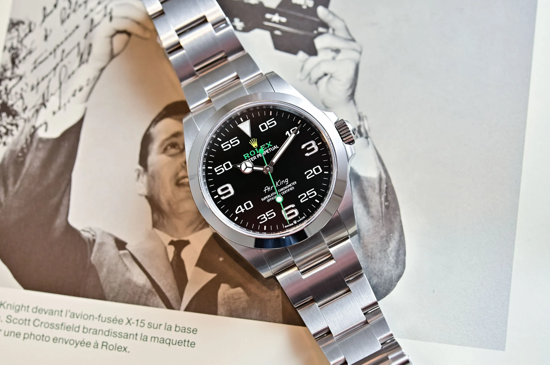 In detaliu Istoria Rolex Air-King, ceasul de pilot subestimat