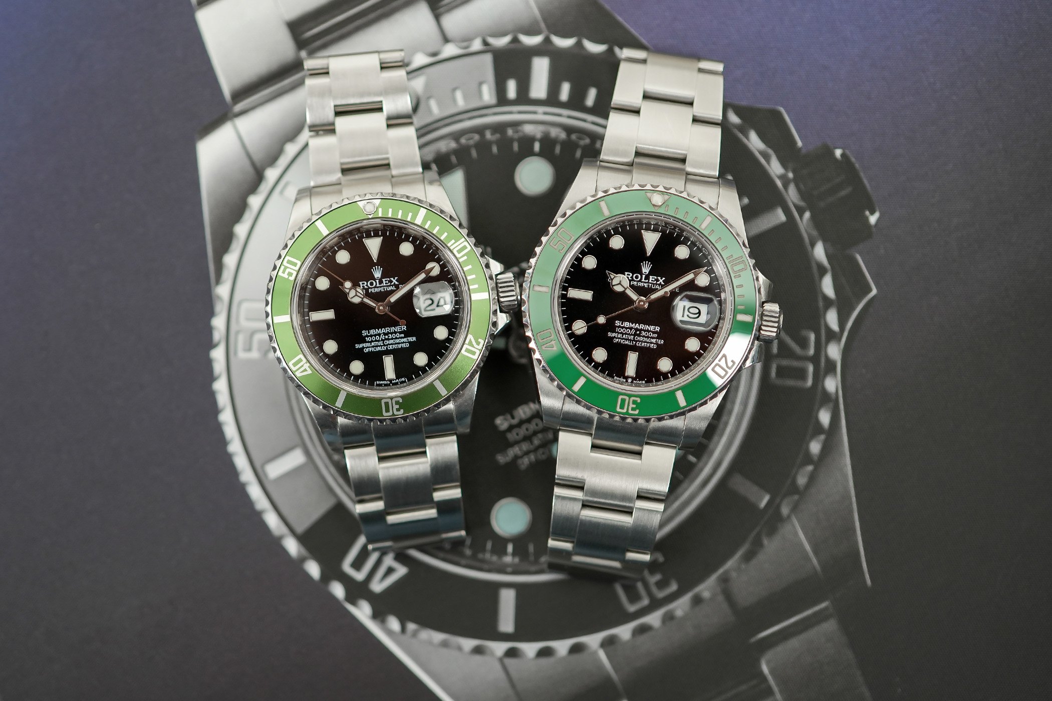 In profunzime Bătălia dintre Rolex Submariner Kermit 16610LV și Starbucks 126610LV.